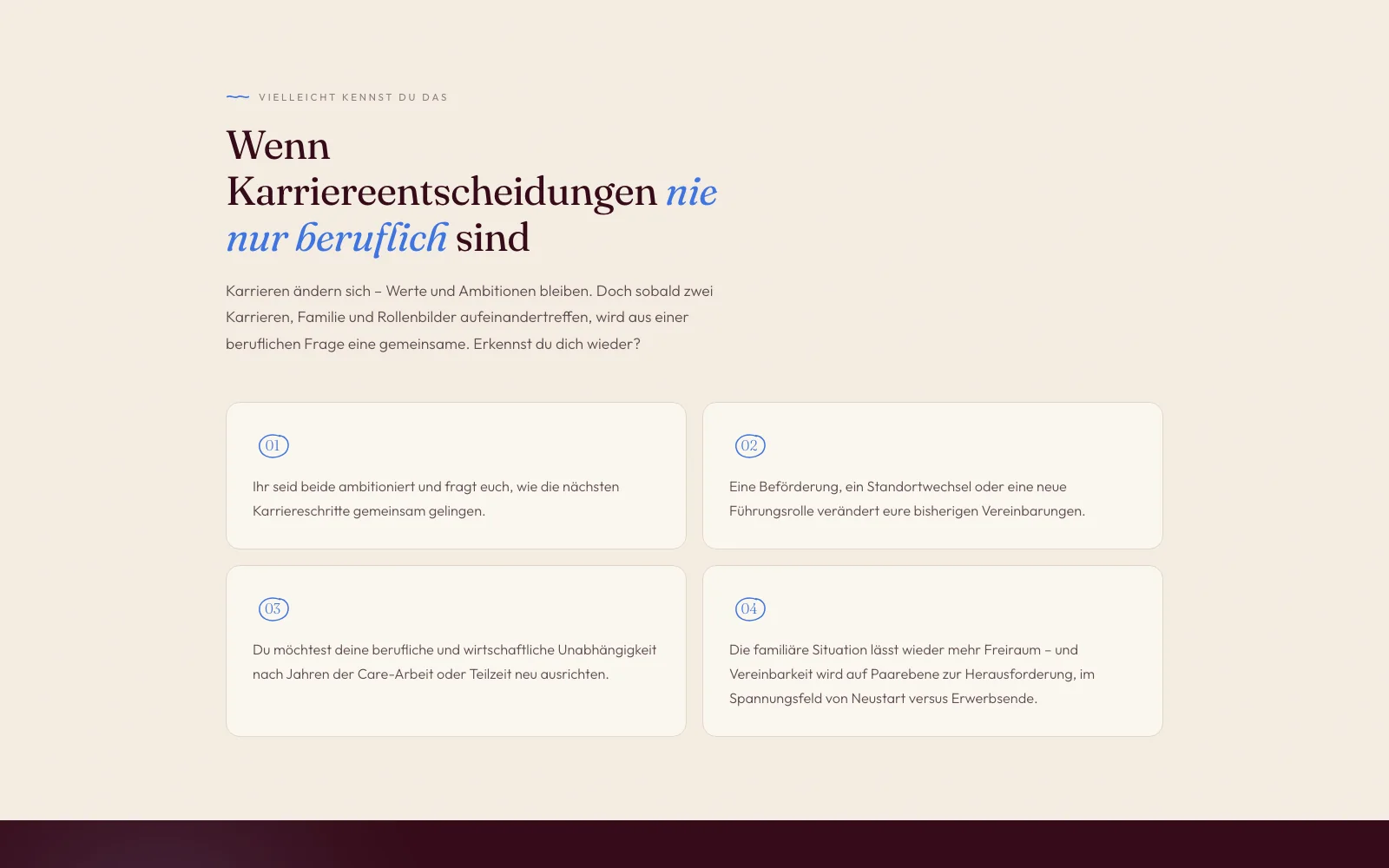 Vielleicht kennst du das, Abschnitt der Website von Simone Danziger